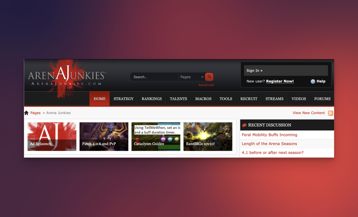 Arena Junkies, Curse, Twitch, & Fandom